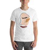 Abstract Minimalist Line Art Cracked Face Short-Sleeve Unisex T-Shirt, Tees, $ 37.95, A Moment Of Now™